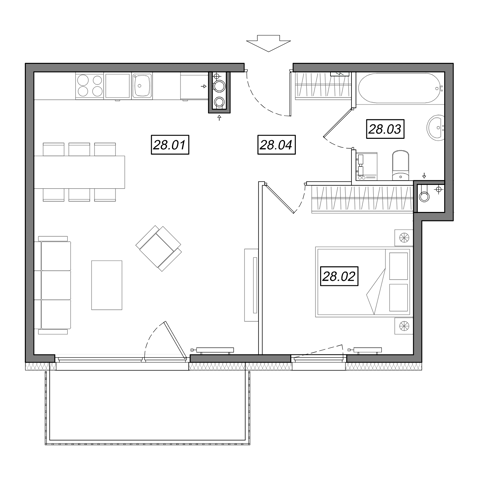 Plan 2 pok. 49m²