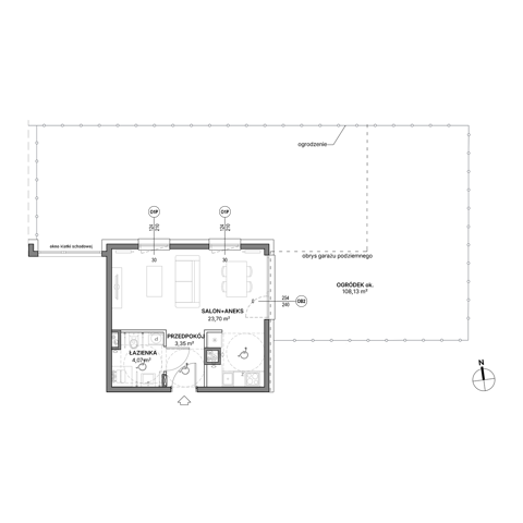 Plan 1 pok. 31m²