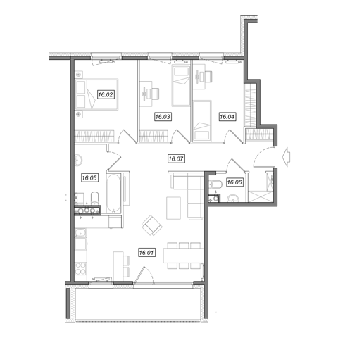 Plan 4 pok. 81m²