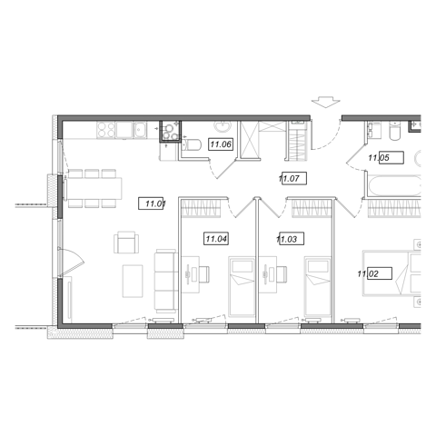 Plan 4 pok. 77m²