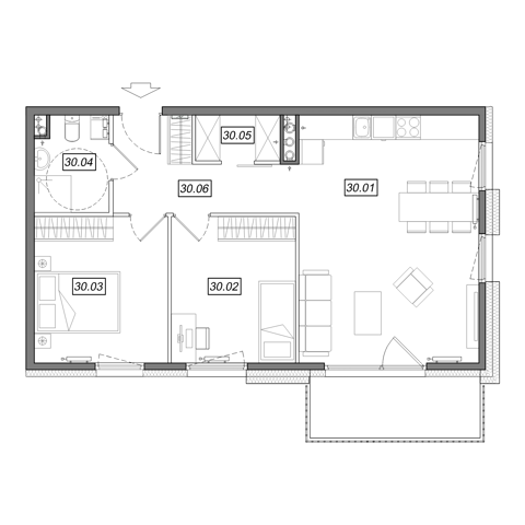 Plan 3 pok. 63m²