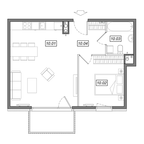Plan 2 pok. 49m²