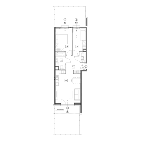 Plan 3 pok. 59m²