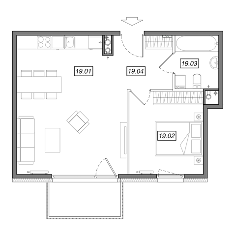 Plan 2 pok. 49m²