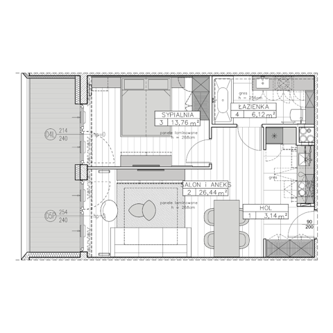 Plan 2 pok. 49m²