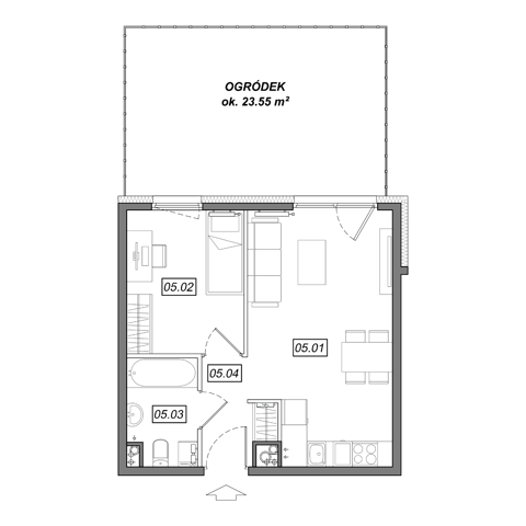 Plan 2 pok. 36m²