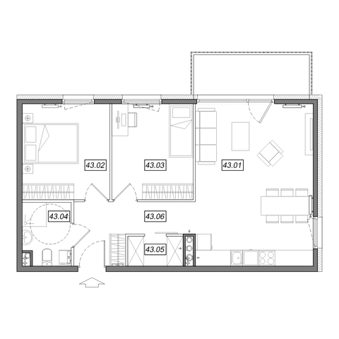 Plan 3 pok. 63m²
