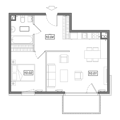 Plan 2 pok. 50m²