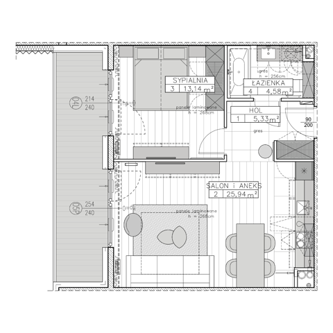 Plan 2 pok. 49m²
