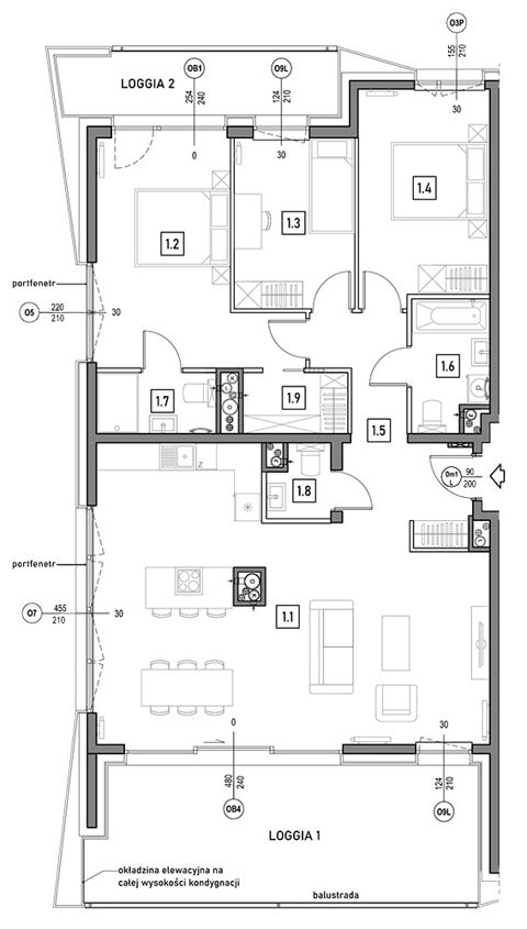 Plan 4 pok. 110m²