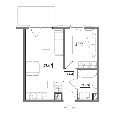 Plan 2 pok. 35m²
