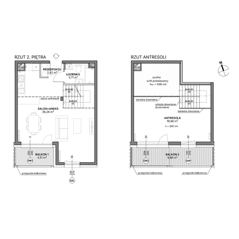 Plan 1 pok. 62m²