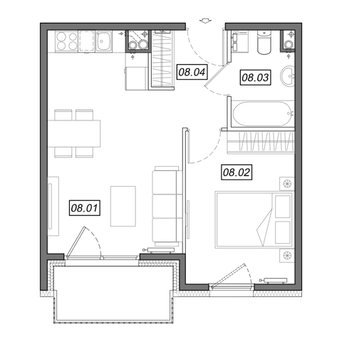 Plan 2 pok. 39m²