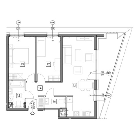 Plan 3 pok. 66m²