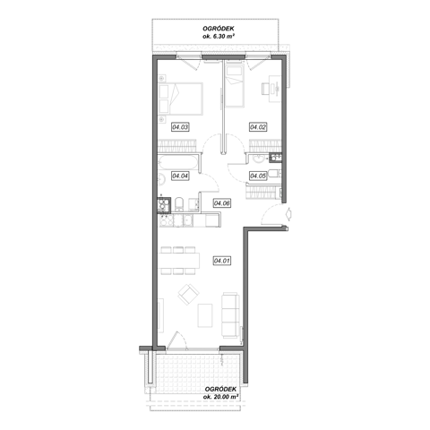 Plan 3 pok. 63m²