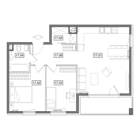 Plan 3 pok. 67m²