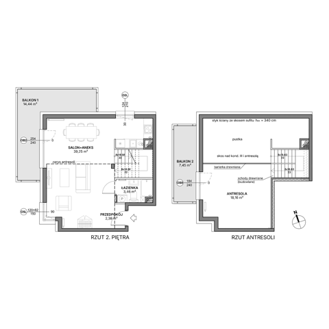 Plan 1 pok. 63m²