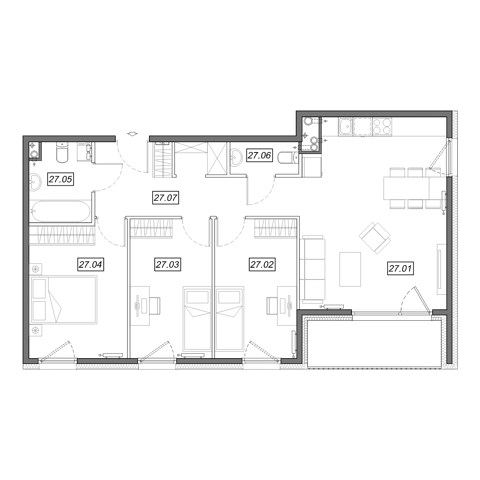 Plan 4 pok. 79m²
