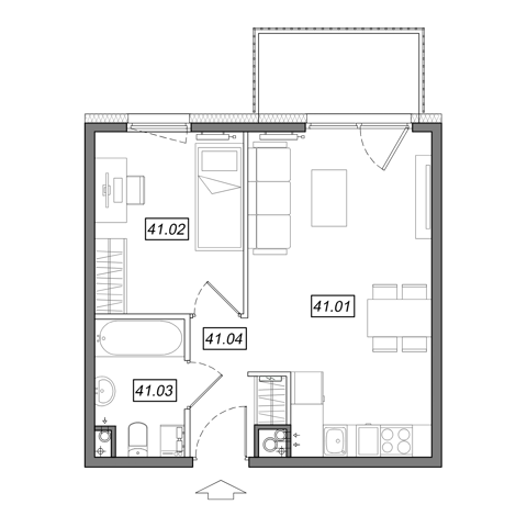 Plan 2 pok. 36m²