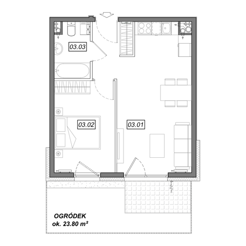 Plan 2 pok. 40m²
