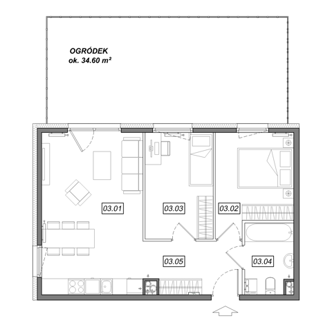 Plan 3 pok. 55m²