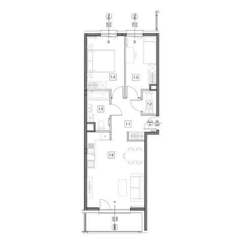 Plan 3 pok. 59m²