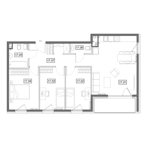 Plan 4 pok. 79m²