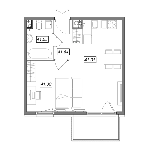 Plan 2 pok. 36m²