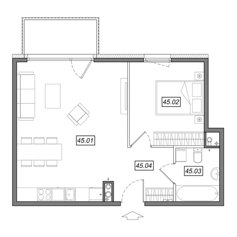 Plan 2 pok. 49m²