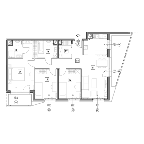 Plan 4 pok. 89m²