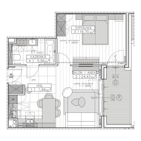 Plan 2 pok. 49m²