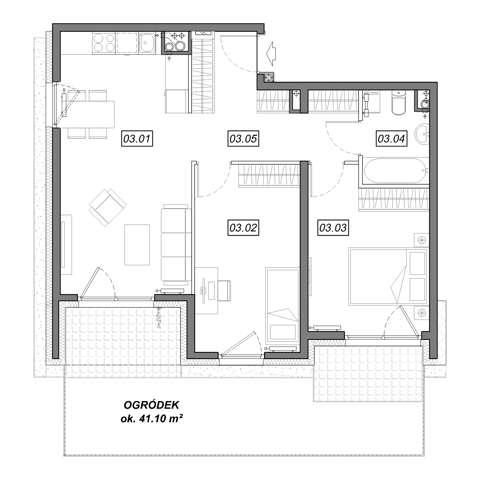Plan 3 pok. 62m²