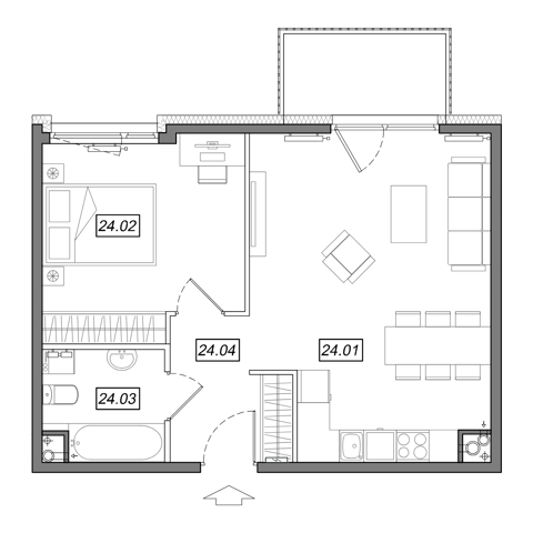 Plan 2 pok. 48m²
