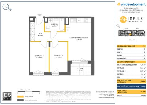 Plan 3 pok. 54m²