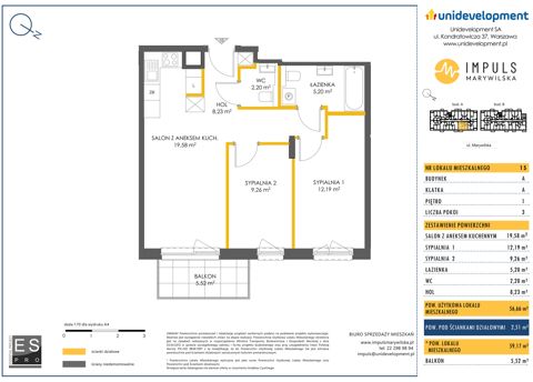 Plan 3 pok. 57m²