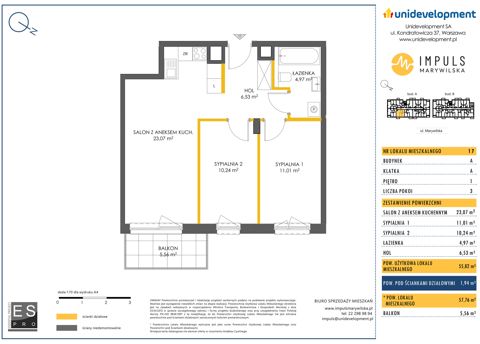 Plan 3 pok. 56m²