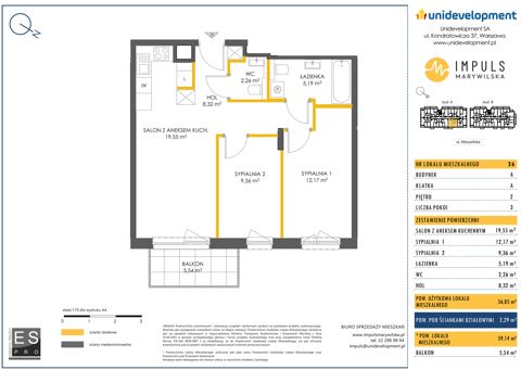 Plan 3 pok. 57m²