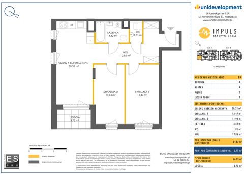 Plan 3 pok. 65m²