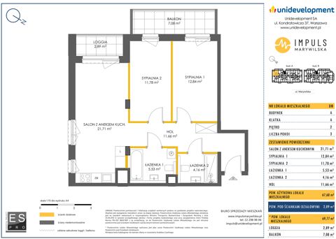 Plan 3 pok. 68m²
