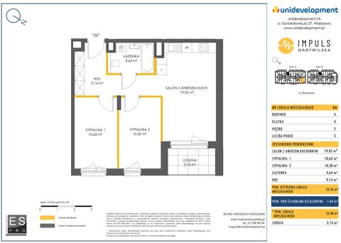 Plan 3 pok. 54m²