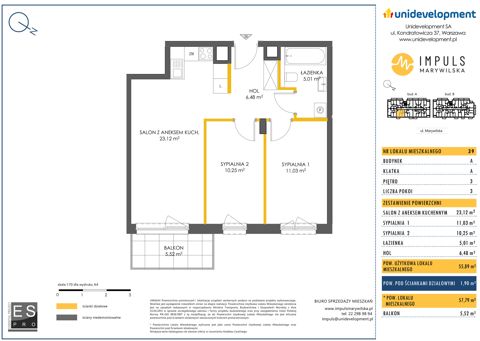 Plan 3 pok. 56m²