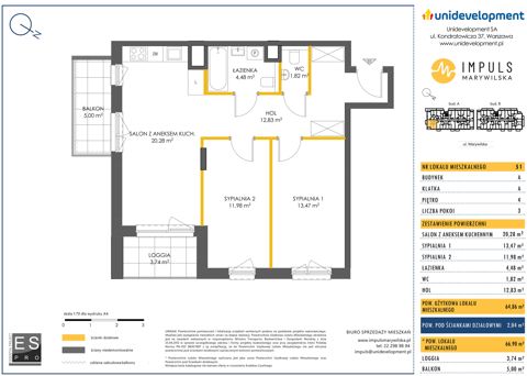 Plan 3 pok. 65m²
