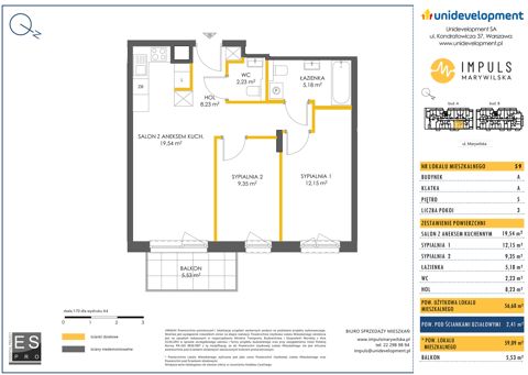 Plan 3 pok. 57m²