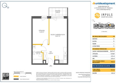 Plan 2 pok. 44m²
