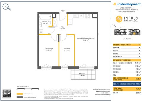 Plan 3 pok. 58m²