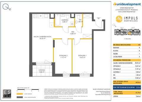 Plan 3 pok. 65m²