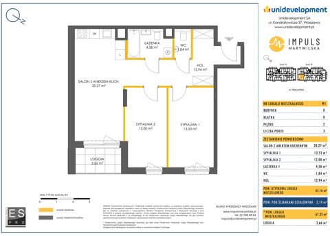 Plan 3 pok. 65m²