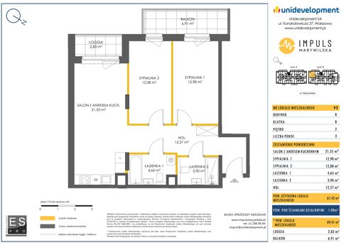 Plan 3 pok. 67m²