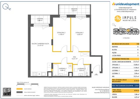 Plan 3 pok. 67m²