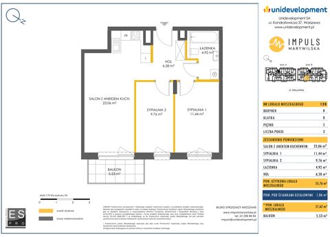 Plan 3 pok. 56m²